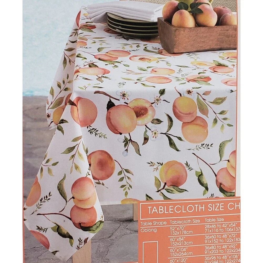 Textured Printed Fabric Tablecloth 60